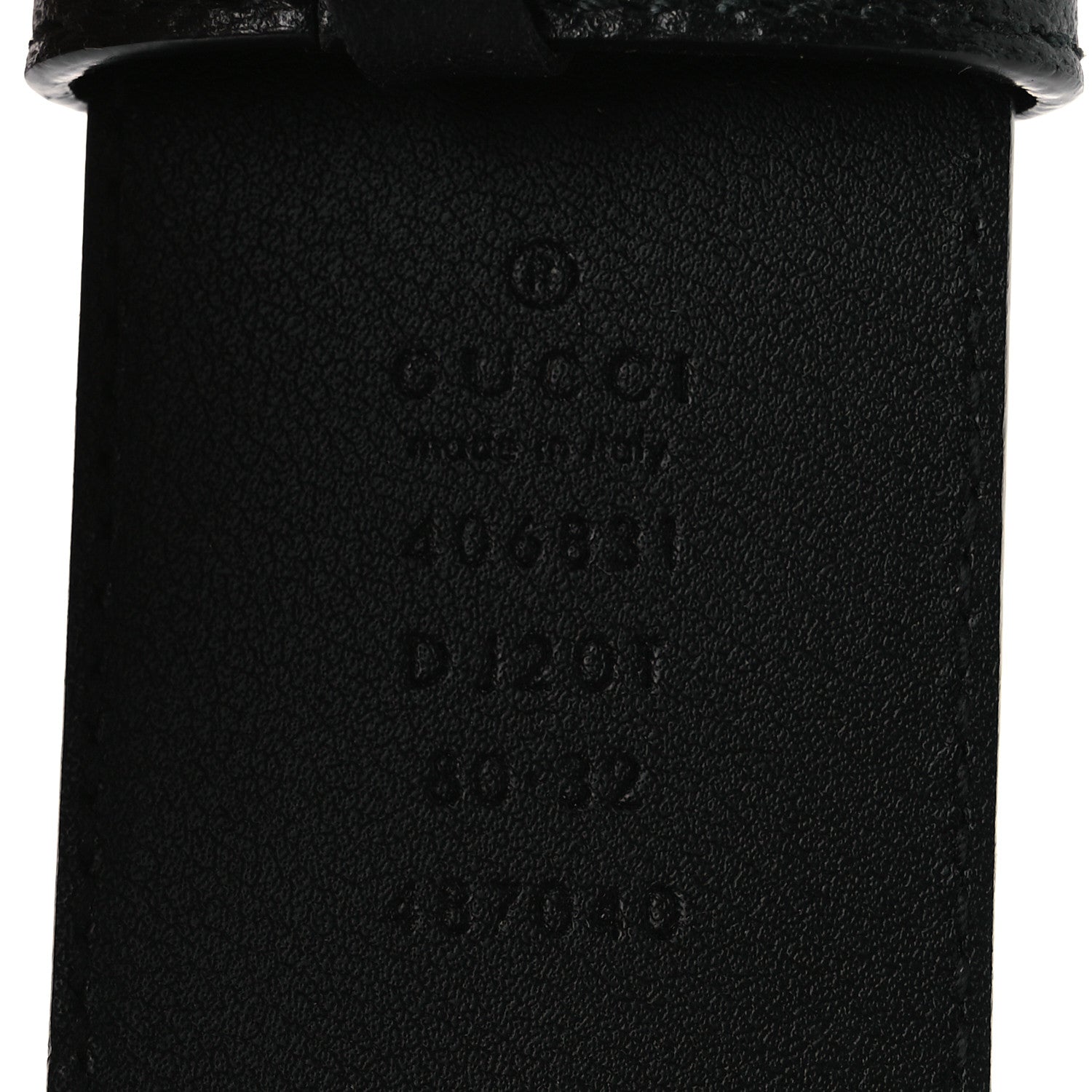Gucci Textured Calfskin Double G 40mm Belt 80 32 Black 5 of 7