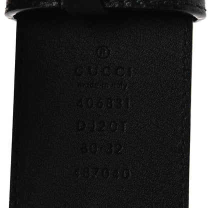 Gucci Textured Calfskin Double G 40mm Belt 80 32 Black 5 of 7