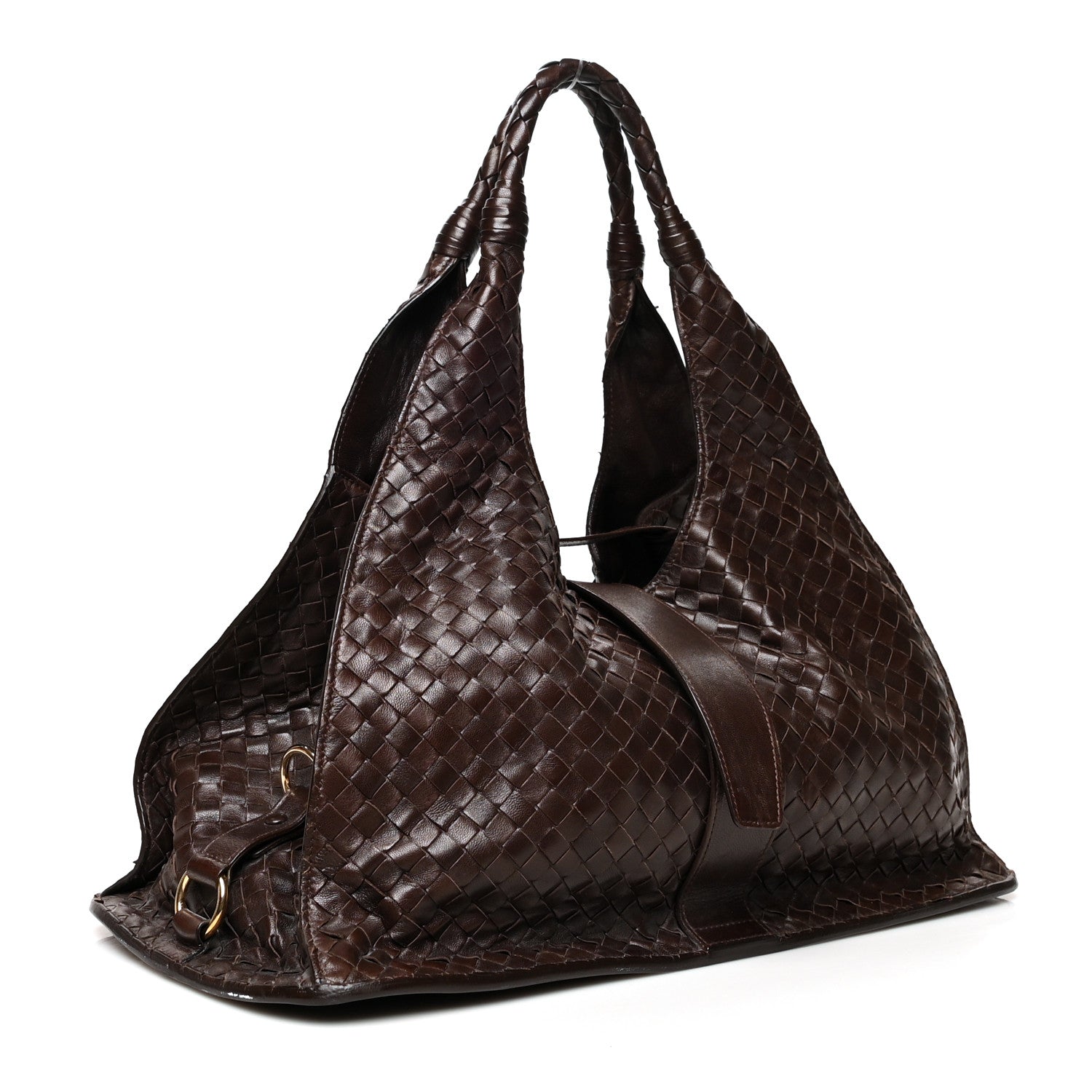 Bottega Veneta Nappa Intrecciato Shoulder Bag Ebano 3 of 12