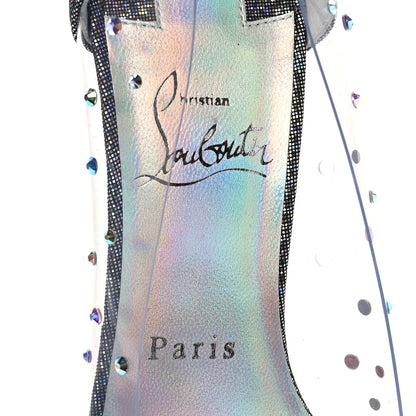 Christian Louboutin PVC Degrastrass 85 Pumps 36 Silver 6 of 7