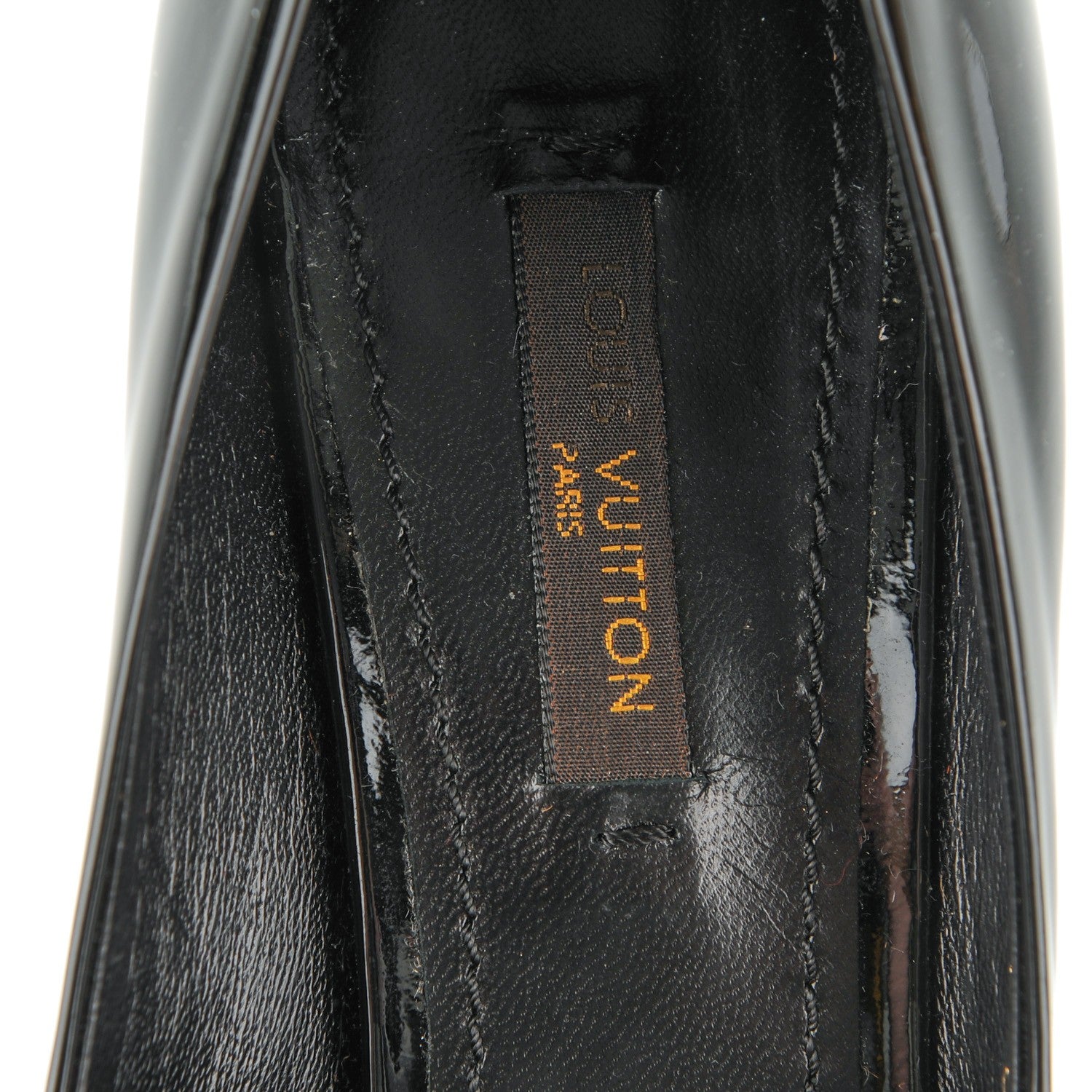 Louis Vuitton Patent Calfskin Oh Really Peep Toe Pumps 36 Black 7 of 7