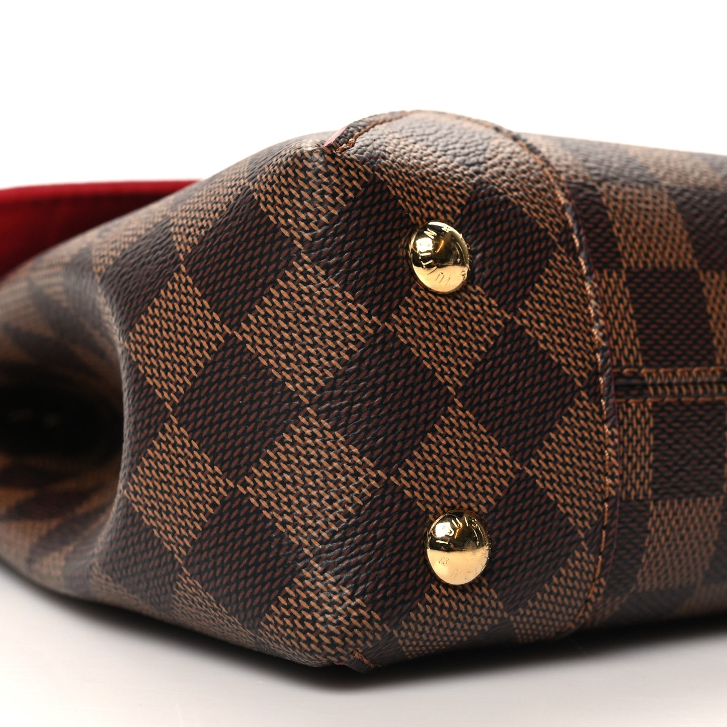 Damier Ebene Caissa Clutch Cherry