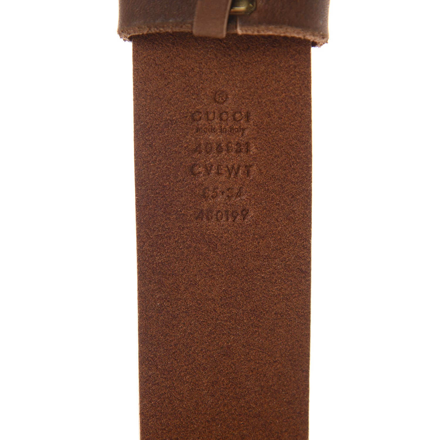 Gucci Faded Calfskin L'Aveugle Par Amour Embroidered Double G 40mm Belt 85 34 Cuir 4 of 4