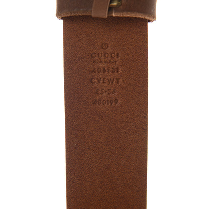 Gucci Faded Calfskin L'Aveugle Par Amour Embroidered Double G 40mm Belt 85 34 Cuir 4 of 4