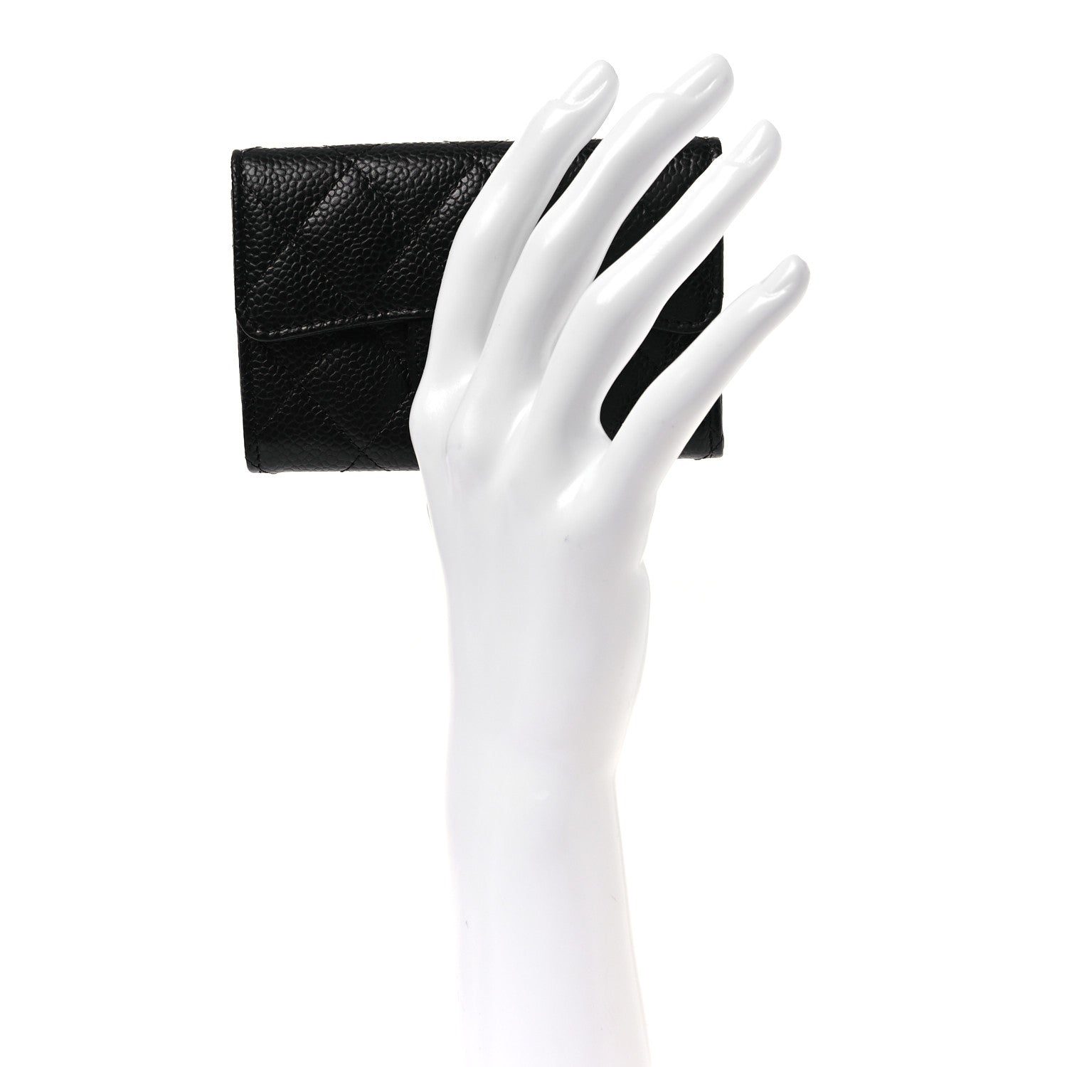 Chanel Caviar Quilted Flap Card Holder Wallet Black 2 of 10
