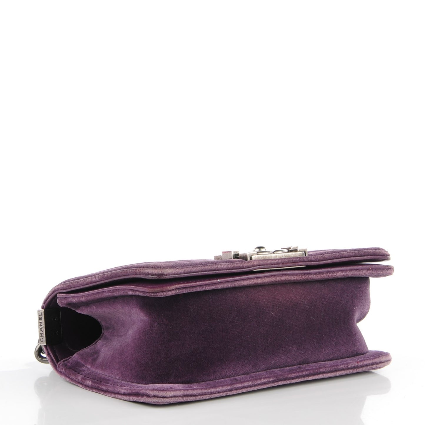 Velvet Quilted Small Boy Flap Purple