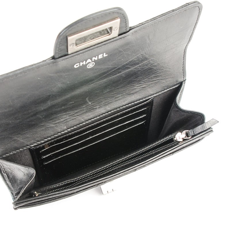 Chanel Aged Calfskin Quilted Small Reissue Flap Wallet Black 5 of 8