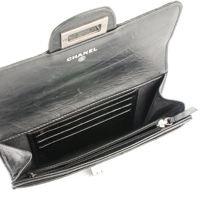 Chanel Aged Calfskin Quilted Small Reissue Flap Wallet Black 5 of 8