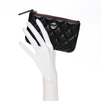 Chanel Caviar Quilted Small Cosmetic Case Black 2 of 7