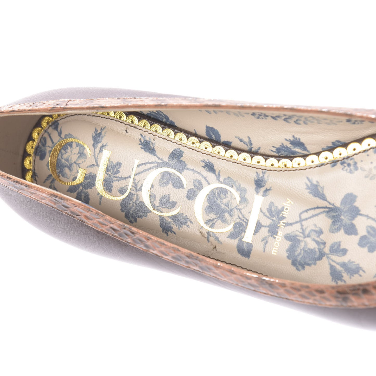 Malaga Kid Elaphe Yva Ballet Flats 40 Cocoa