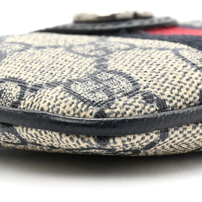 Gucci GG Supreme Monogram Web Ophidia Key Case Beige Blue 9 of 10