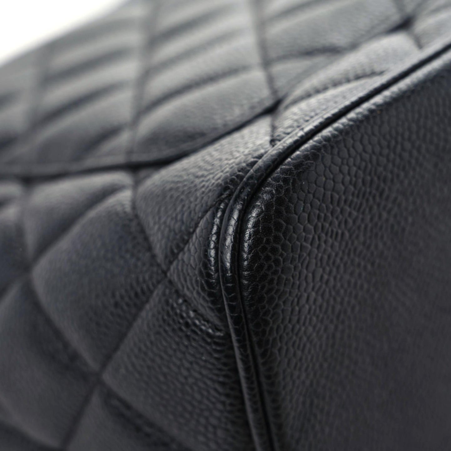 Caviar Quilted Medallion Tote Black