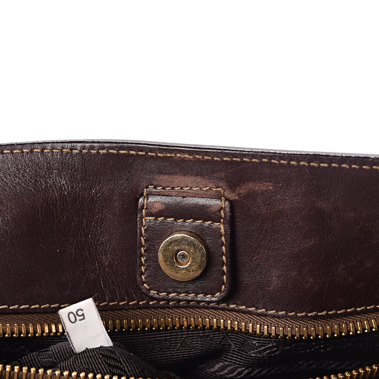 Jacquard Logo Tote Brown