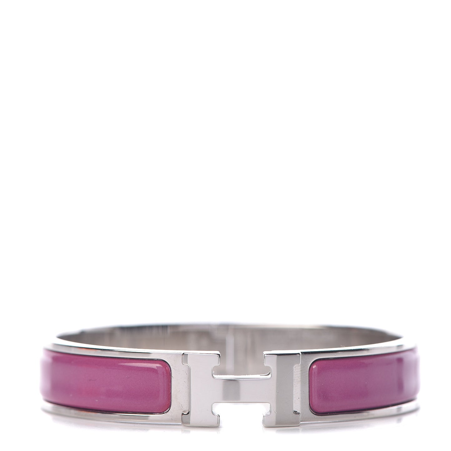 Enamel Narrow Clic Clac H Bracelet GM Rose Azalee