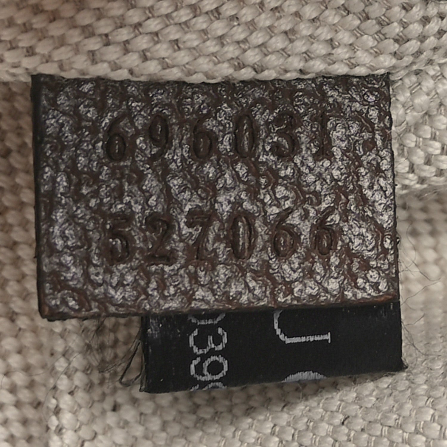 Gucci Monogram Jumbo GG Textured Dollar Calfskin Web Belt Bag Camel Ebony New Acero 7 of 10