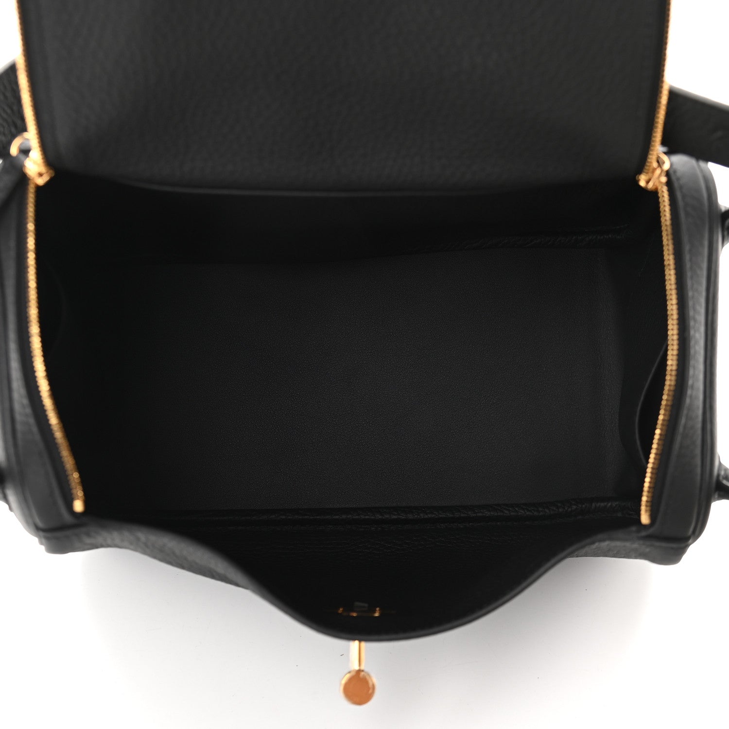 Hermes Taurillon Clemence Lindy 26 Black 5 of 9