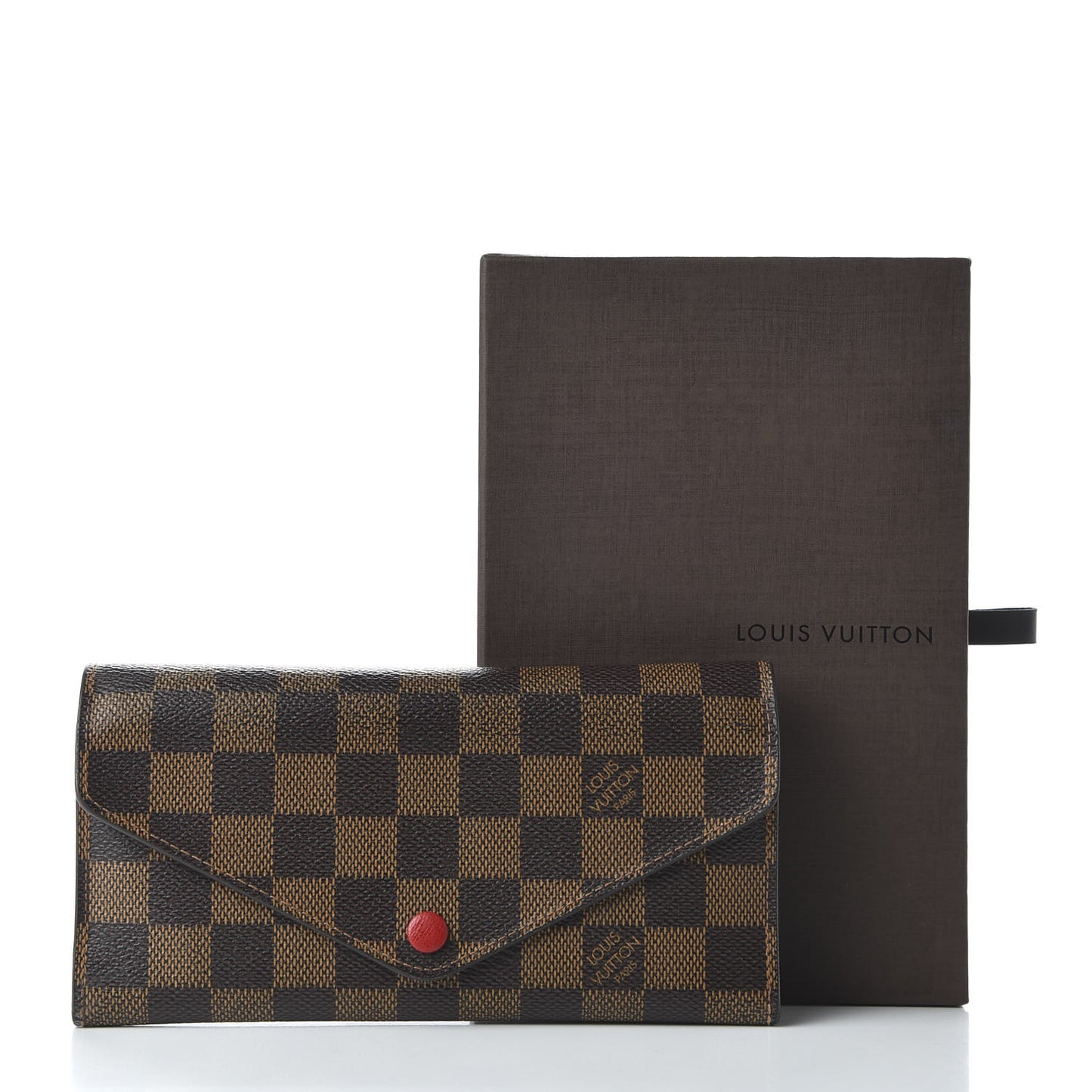Damier Ebene Josephine Wallet Red
