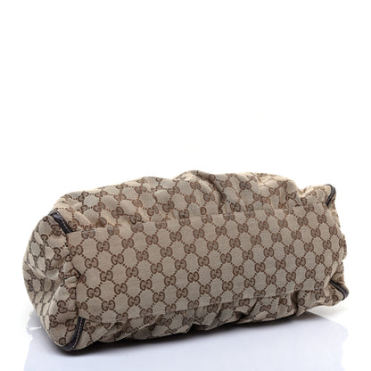 Gucci Monogram Large D Gold Hobo Dark Brown 4 of 12