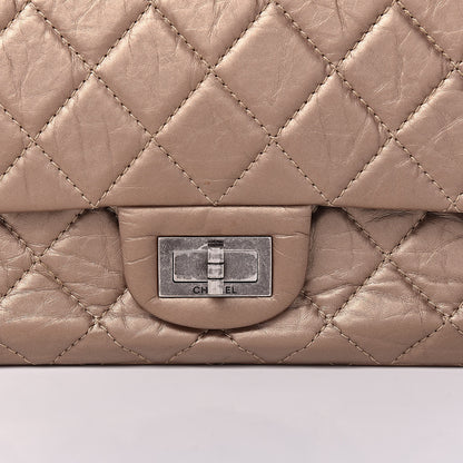 Chanel Metallic Aged Calfskin Quilted 2.55 Reissue 227 Flap Dark Gold 10 of 10