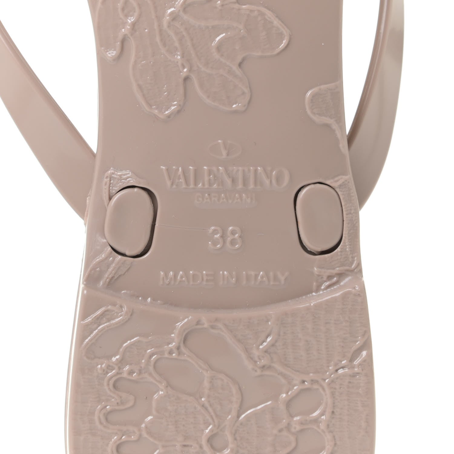 Valentino Garavani PVC Jelly Rockstud Bow Thong Sandals 38 Poudre 11 of 13