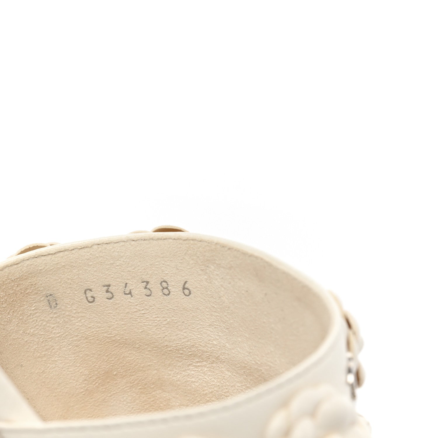 Chanel Lambskin Camellia Slide Sandals 38 White 8 of 9