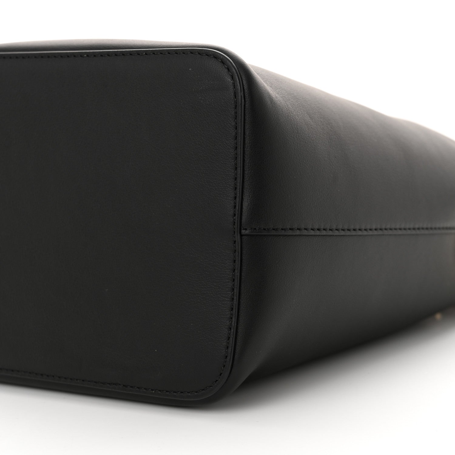 Fendi Vitello Grace F is Fendi Stamp Patch Perforated Small Mon Tresor Bucket Bag Black 9 of 9