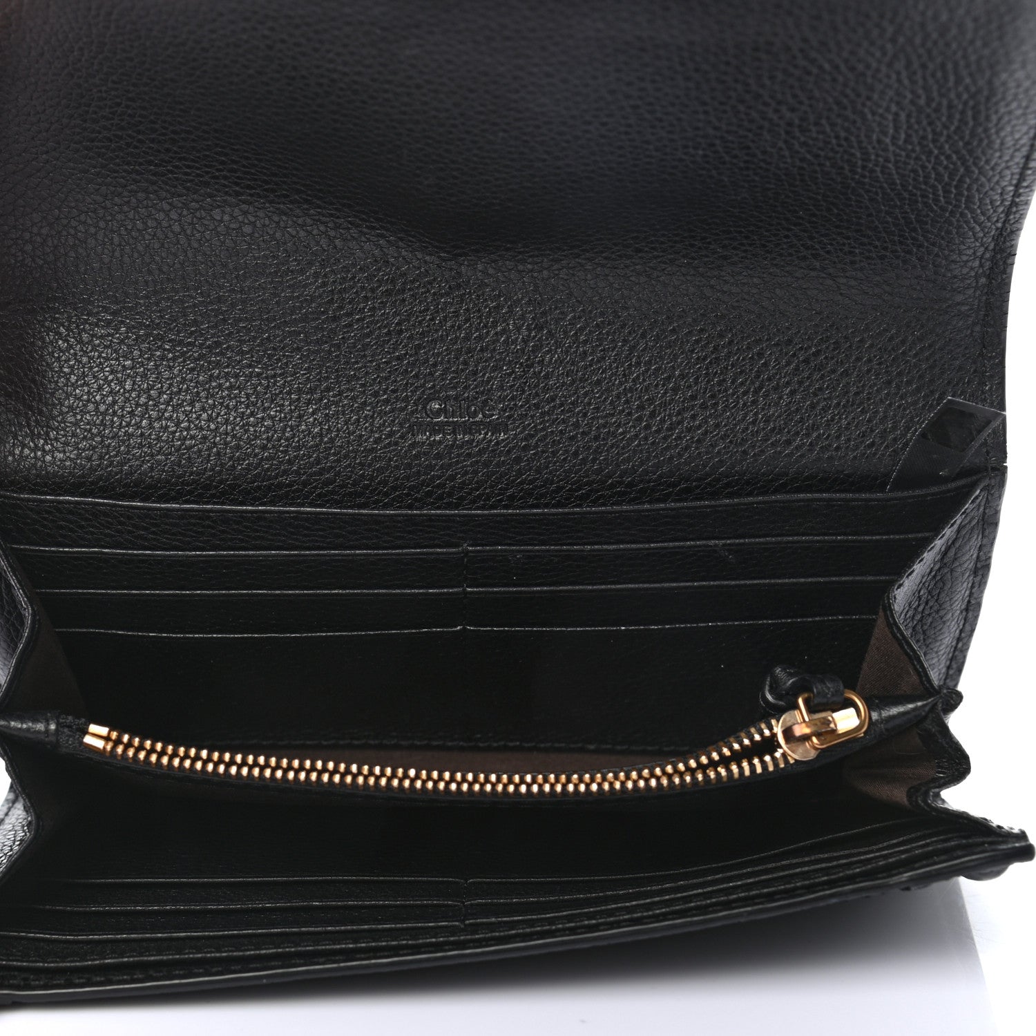 Chloe Grained Calfskin Continental Flap Wallet Black 5 of 10