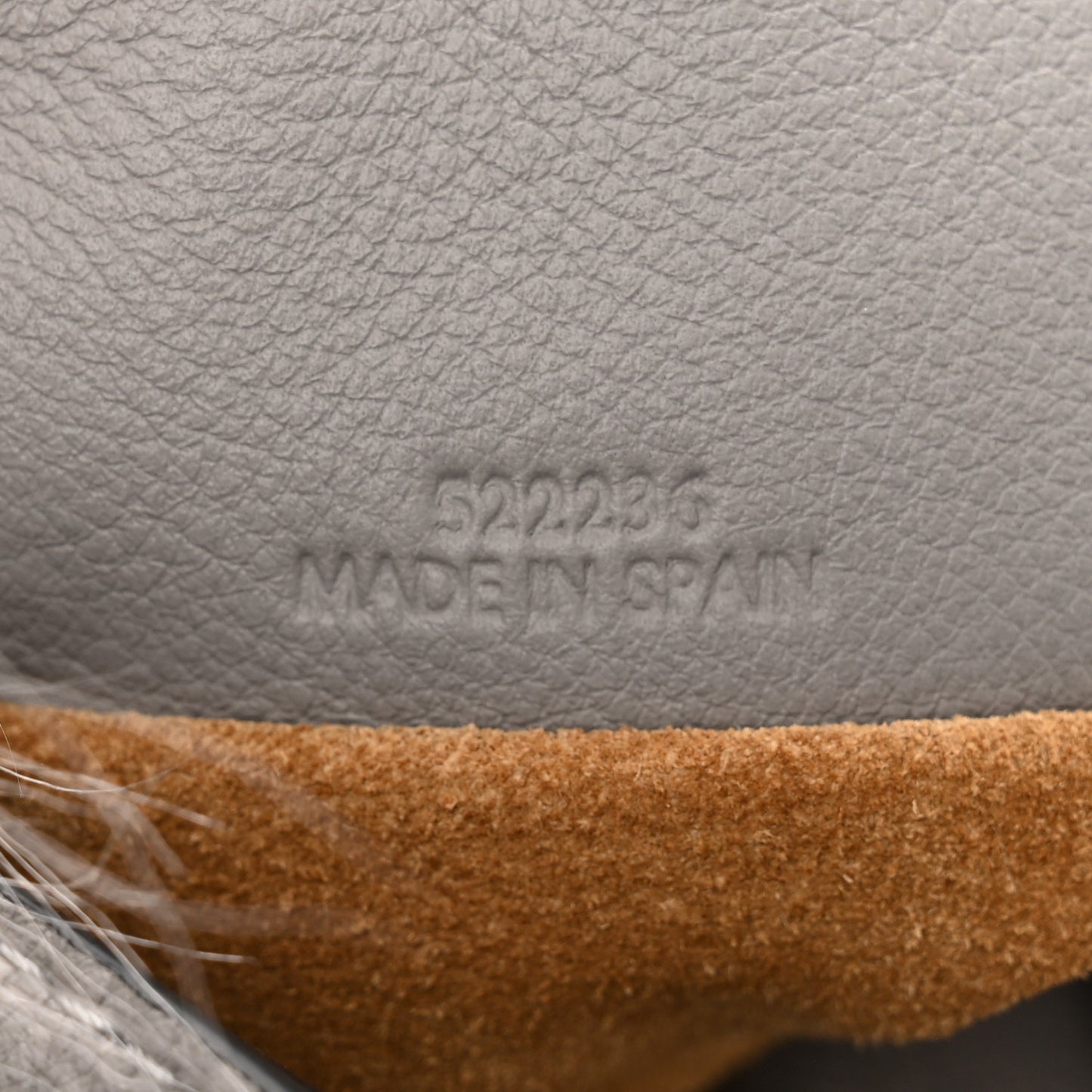 Shearling Flamenco Knot Clutch Grey
