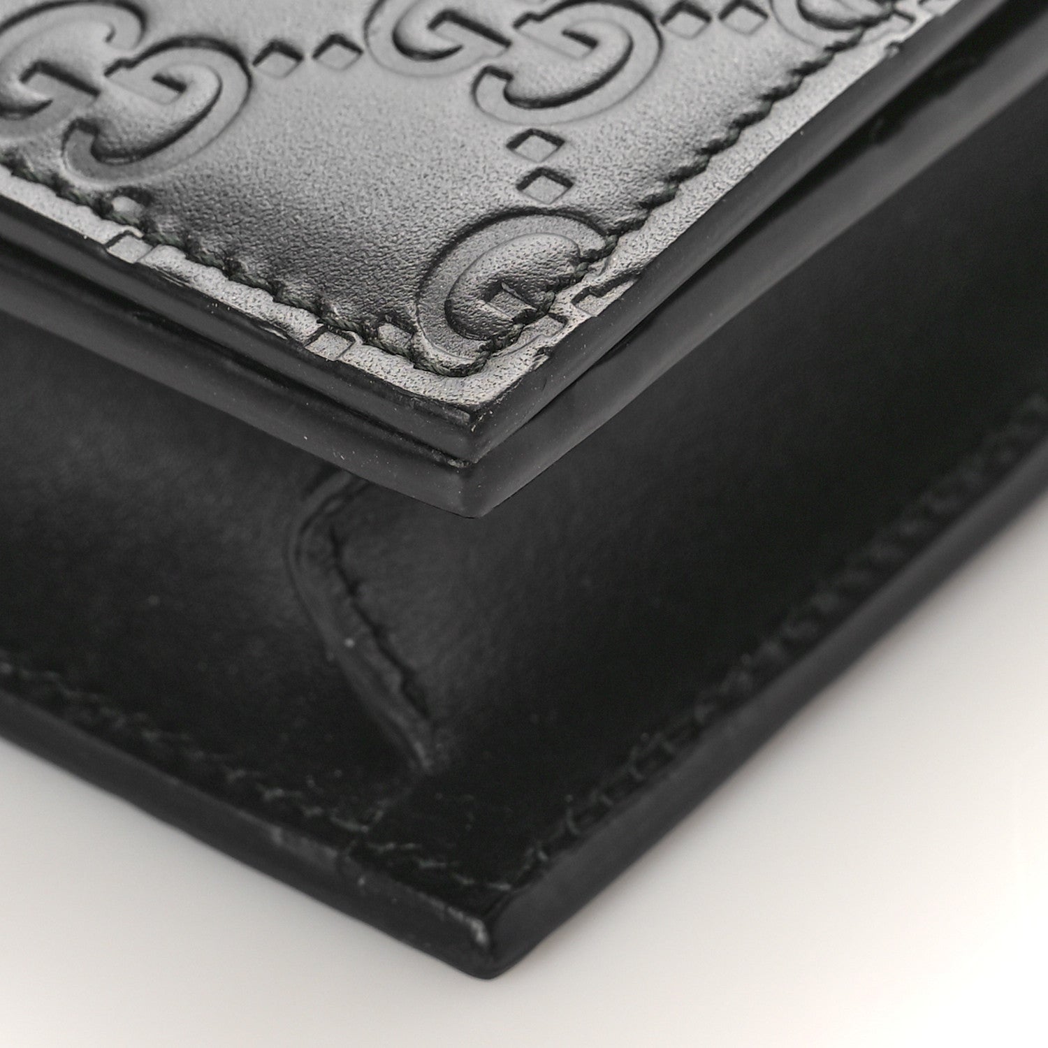 Gucci Guccissima Signature Bowy Chain Wallet Black 8 of 13