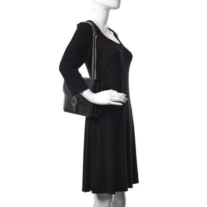 Gucci Dollar Calfskin Interlocking G Shoulder Bag Black 2 of 10