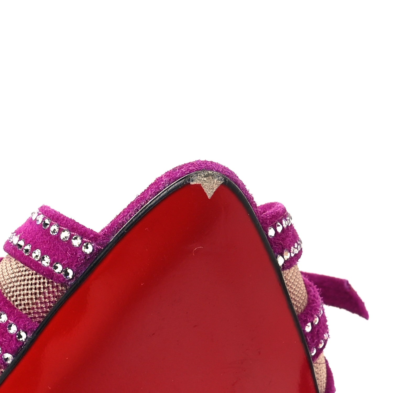 Christian Louboutin Rete Strass Araborda 100 Pumps 37 Richelieu 8 of 8