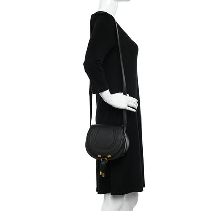 Chloe Calfskin Mini Marcie Round Crossbody Bag Black 2 of 10
