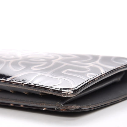 Chanel Patent Camellia Large Yen Wallet Black 11 of 18