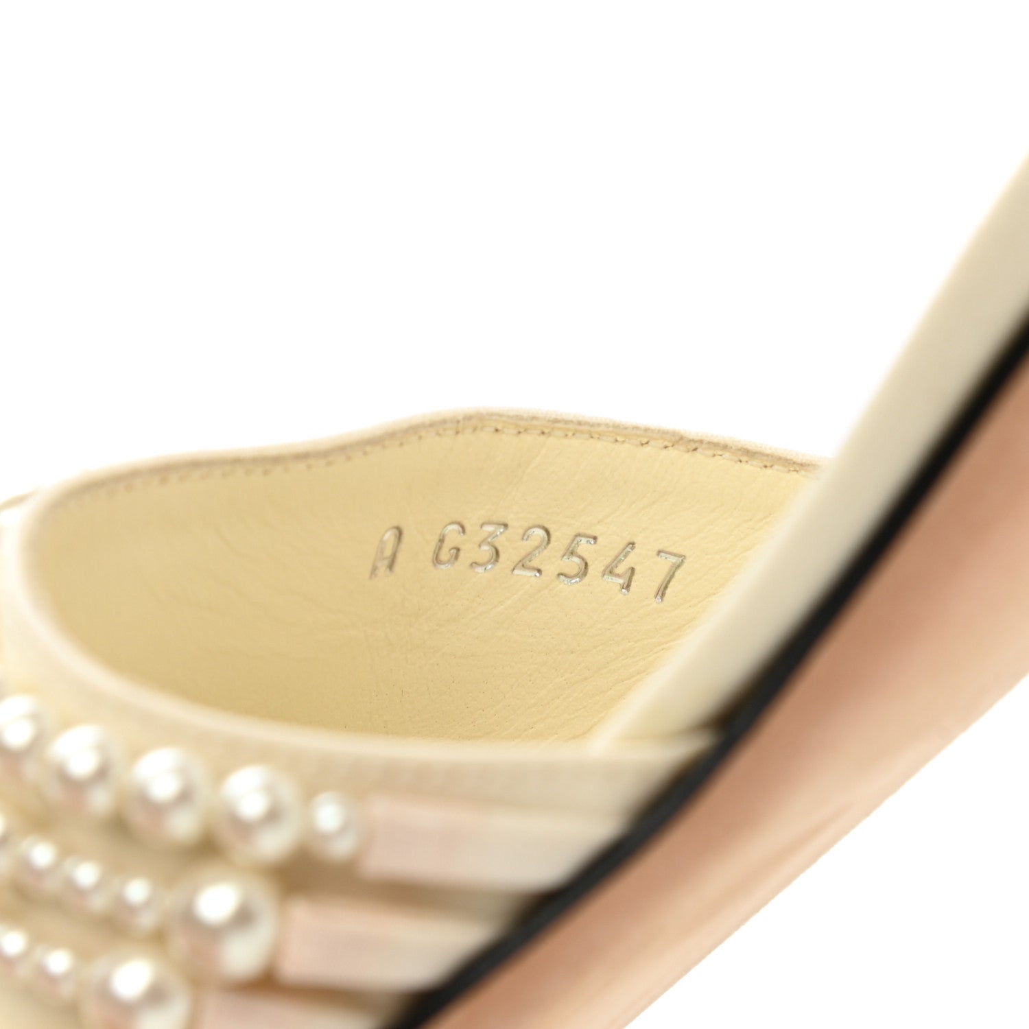 Chanel Lambskin Grosgrain Pearl Slingbacks 37.5 Ivory Black 8 of 12