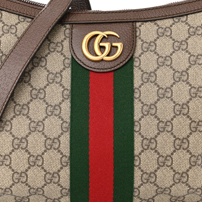 Gucci GG Supreme Monogram Web Small Ophidia Half Moon Hobo Brown 8 of 11