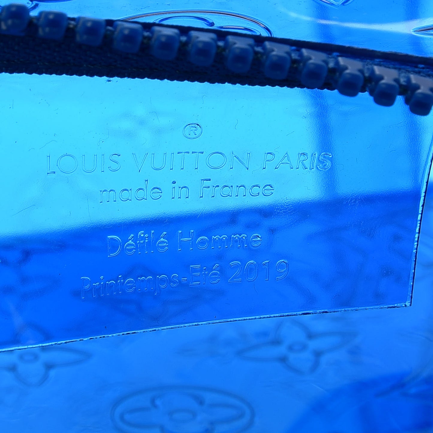 PVC Monogram Keepall Bandouliere 50 Blue