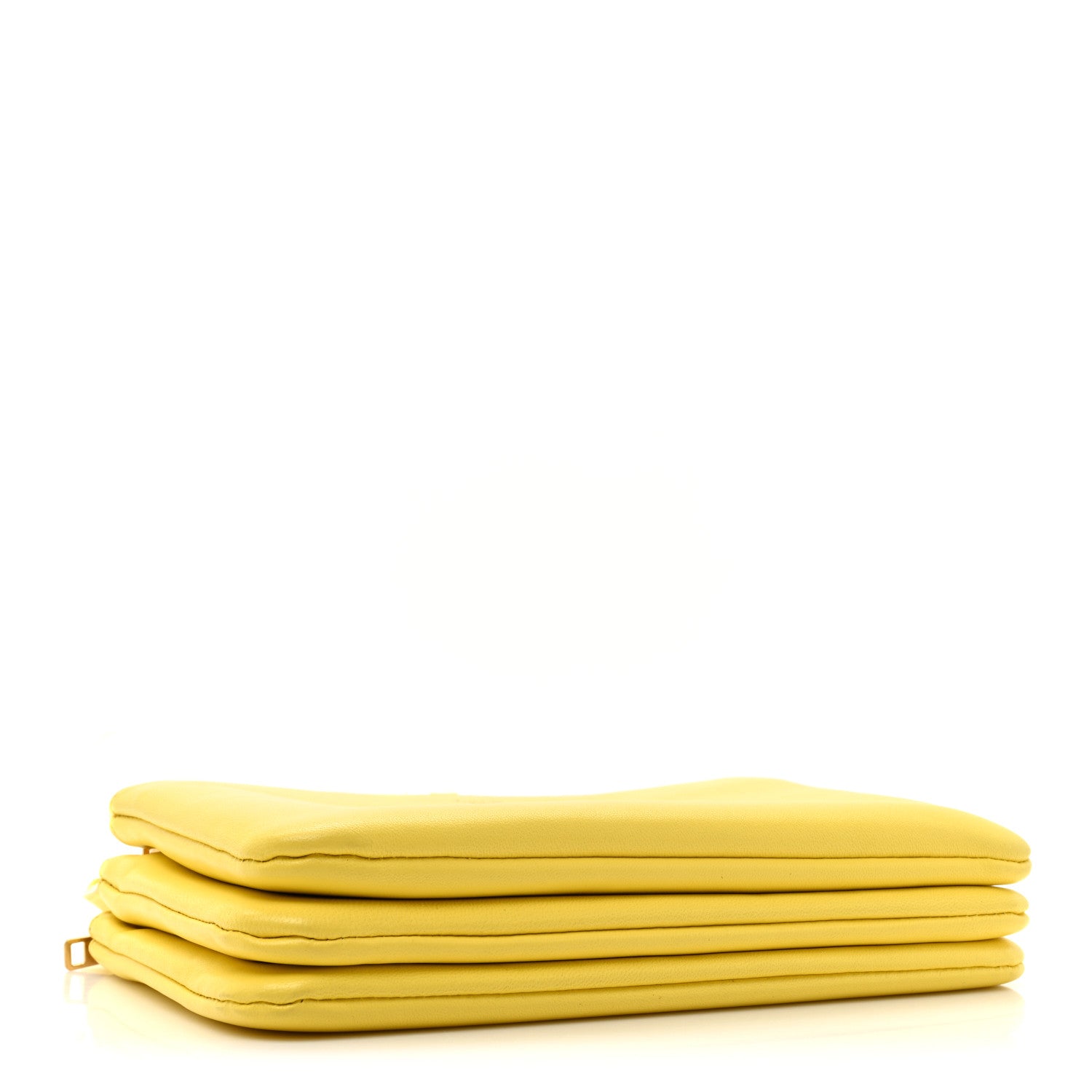 Celine Lambskin Small Trio Crossbody Bag Citron 4 of 14