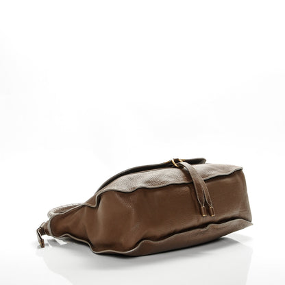 Chloe Calfskin Large Marcie Satchel Brown Seed 4 of 8