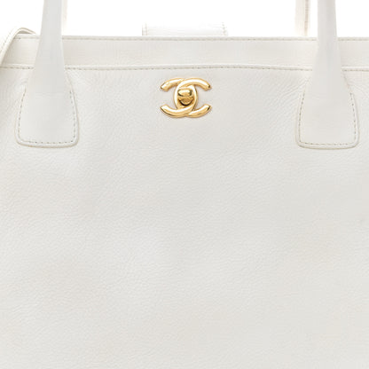 Chanel Calfskin Cerf Executive Shopper Tote White 12 of 18