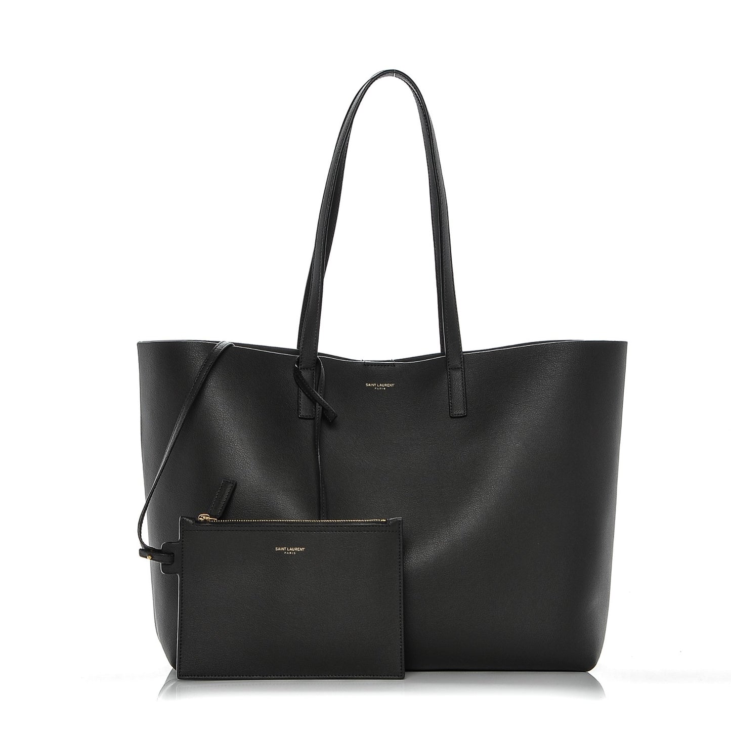 Calfskin Large Shopping Tote Coal