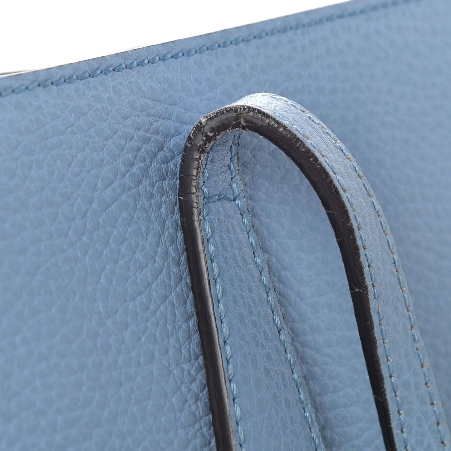 Dollar Calfskin Medium Swing Tote Mineral Blue