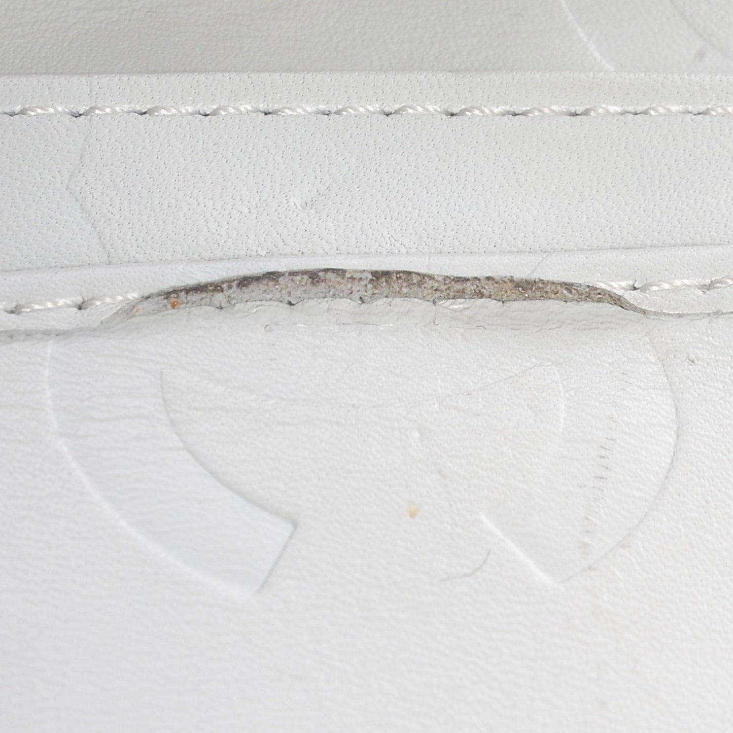 Calfskin Python Quilted Cambon Yen Wallet White