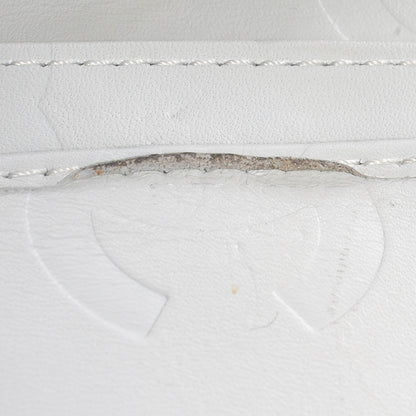 Chanel Calfskin Python Quilted Cambon Yen Wallet White 6 of 9