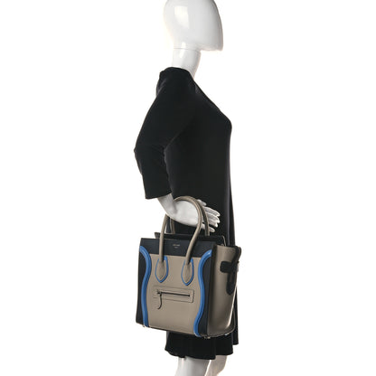 Celine Shiny Smooth Calfskin Micro Tri-Color Luggage Quartz 2 of 13