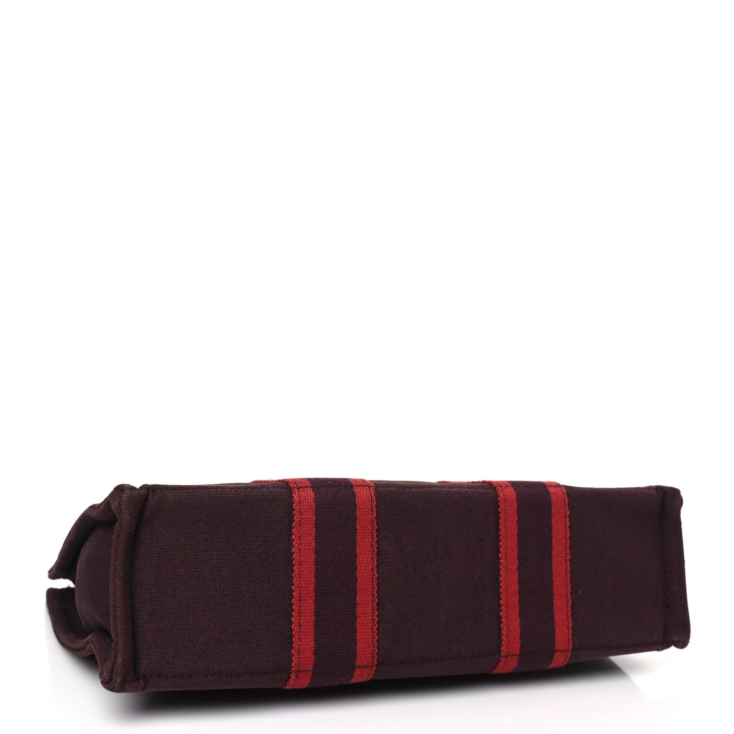 Hermes Canvas Herline PM Tote Rouge H 4 of 8
