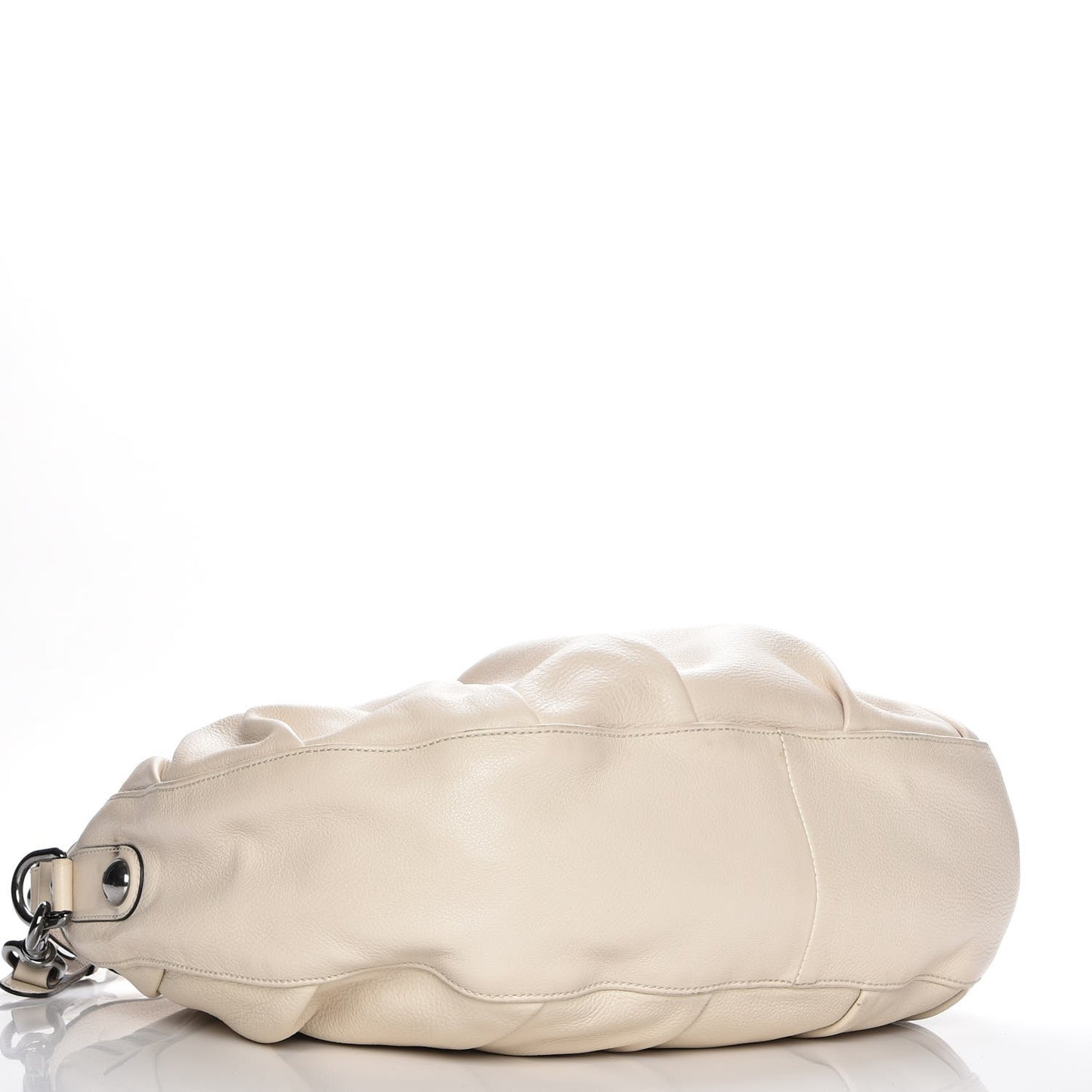Pebbled Calfskin Medium Icon Bit Shoulder Bag Ivory