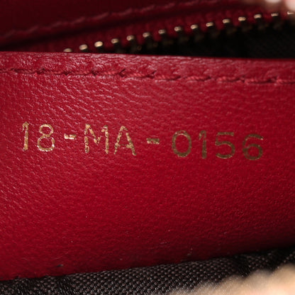 Christian Dior Lambskin Cannage Medium Lady Dior Red 7 of 12
