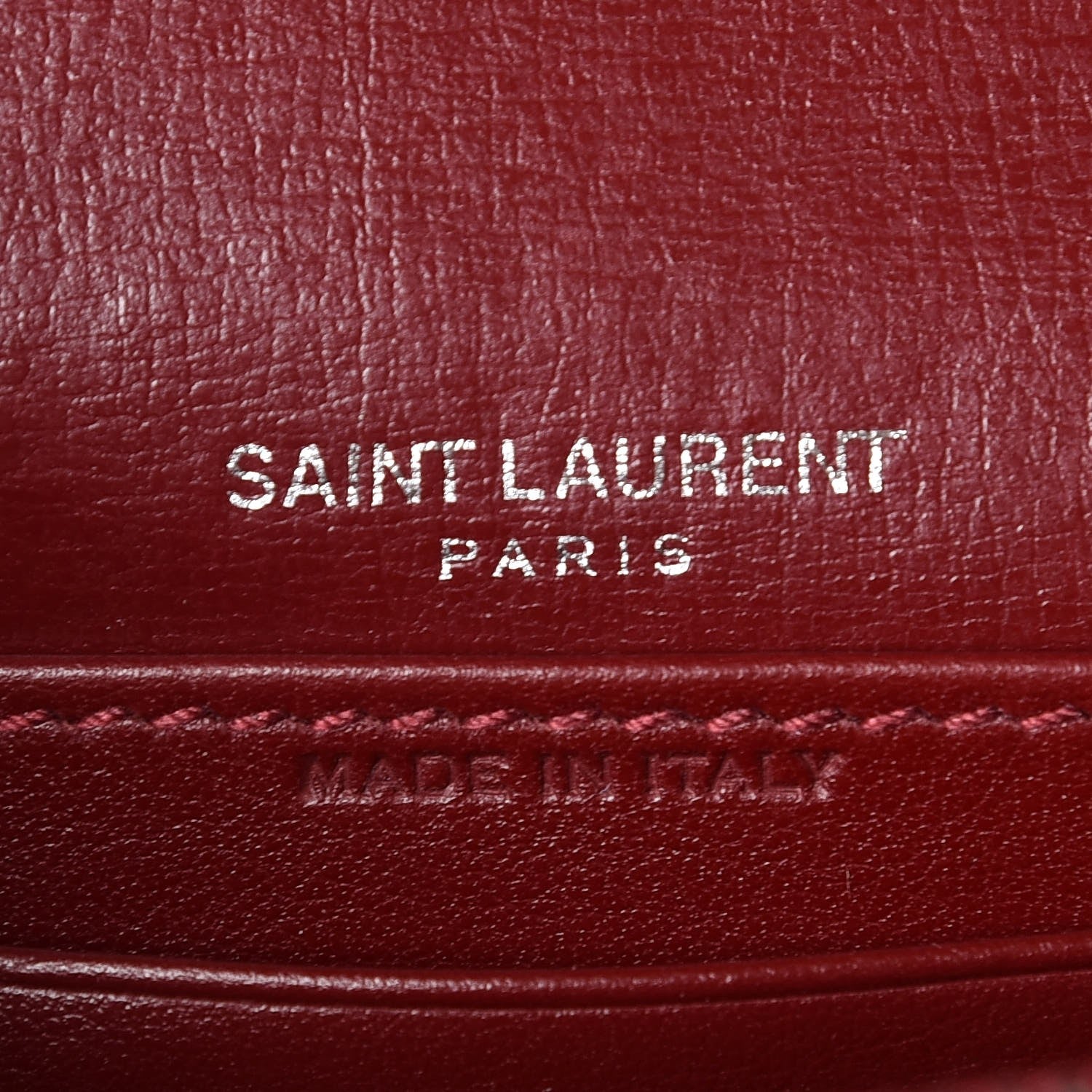 Saint Laurent Calfskin Monogram Sunset Chain Wallet Palissandre 6 of 7