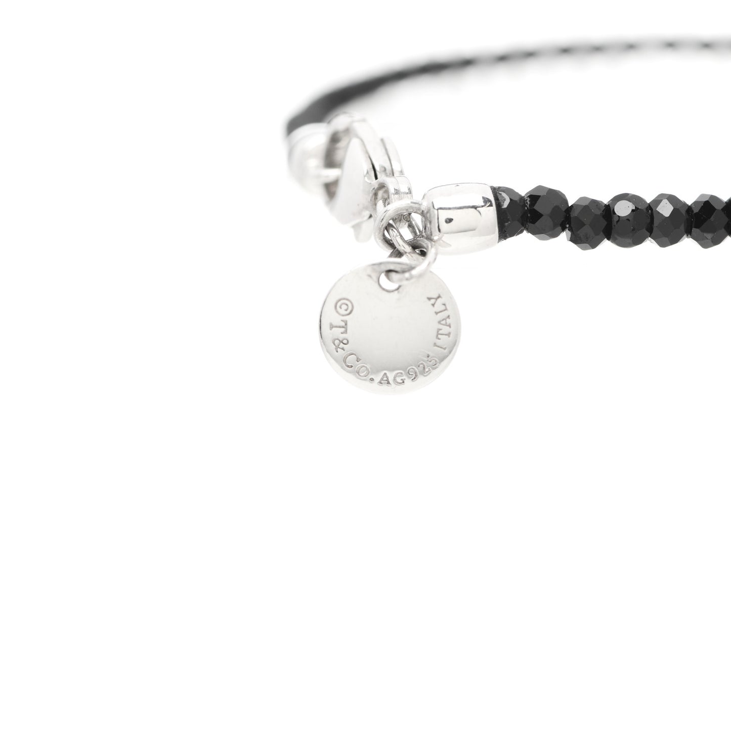 Sterling Silver Black Spinel Ziegfeld Bead Bracelet