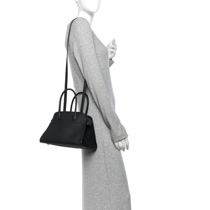 The Row Grained Calfskin Soft Margaux 10 Bag Black 2 of 10